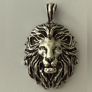 925 Silver lion pendant unisex
